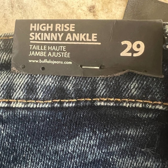 BUFFALO DAVID BITTON DARK‎ WASH HIGH RISE SKINNY ANKLE JEANS WOMEN'S SIZE 29 - Picture 7 of 15